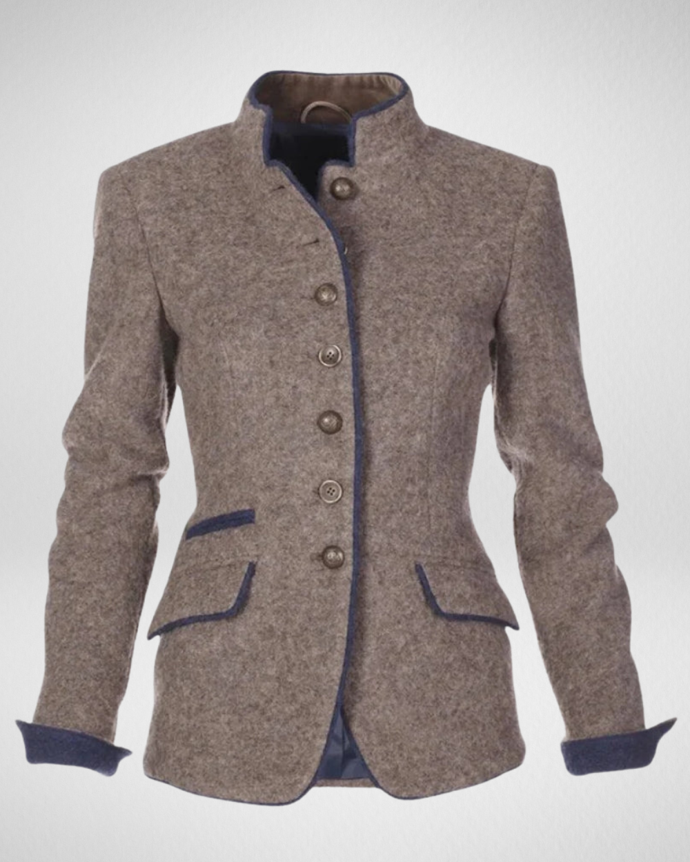 Damska marynarka z tweedu o dopasowanym kroju