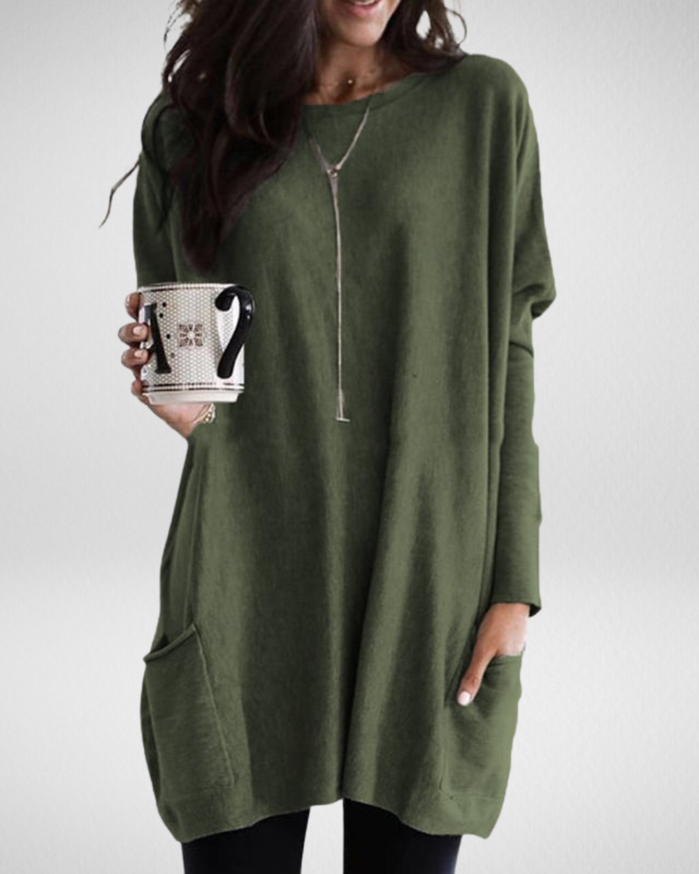 Długi sweter damski Sabina