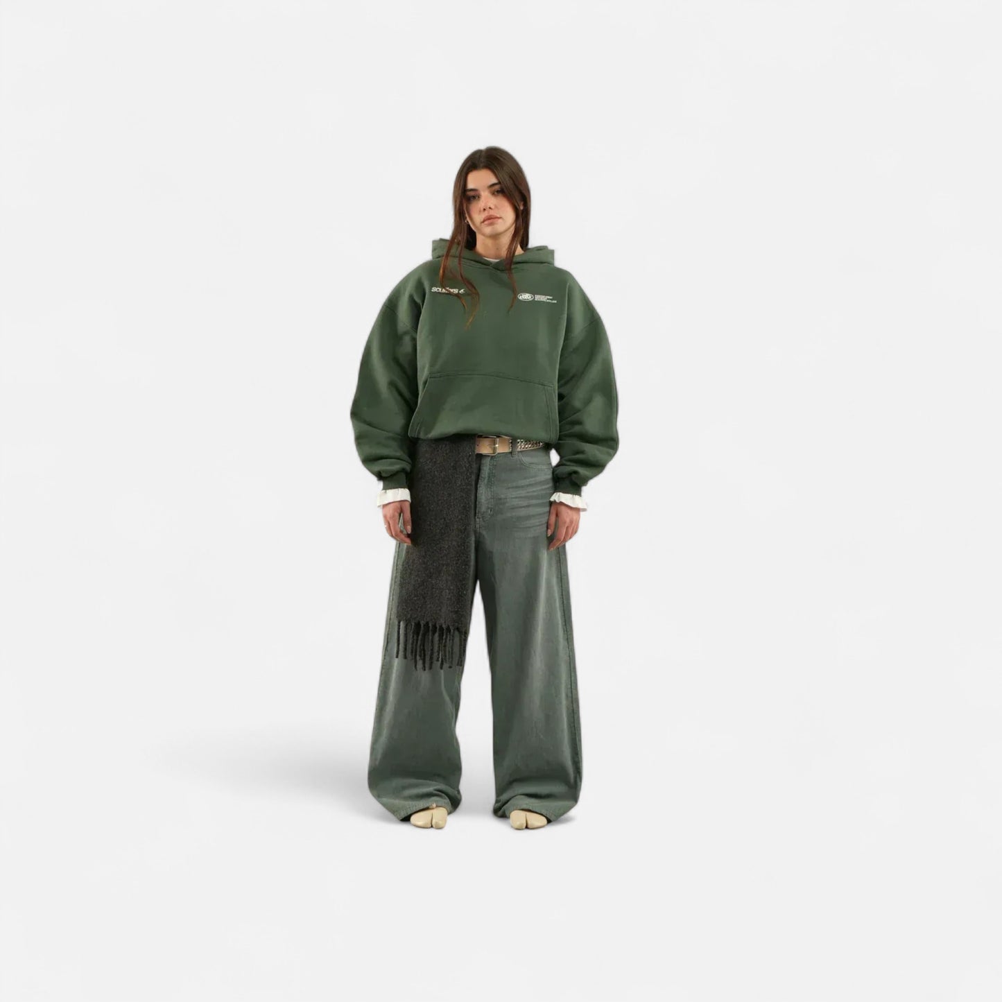 Bluza damska z kapturem | Minimalistyczny haft „With Love”