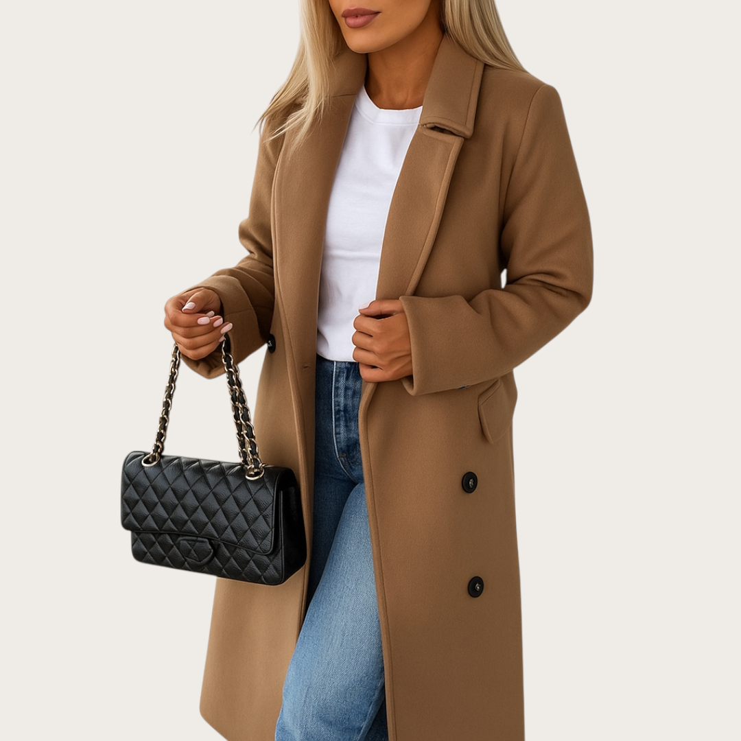 Długi płaszcz zimowy dla kobiet