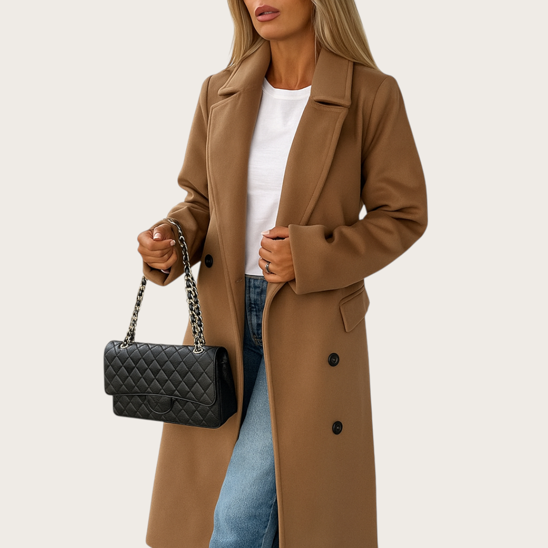 Długi płaszcz zimowy dla kobiet