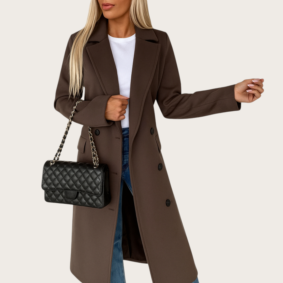 Długi płaszcz zimowy dla kobiet