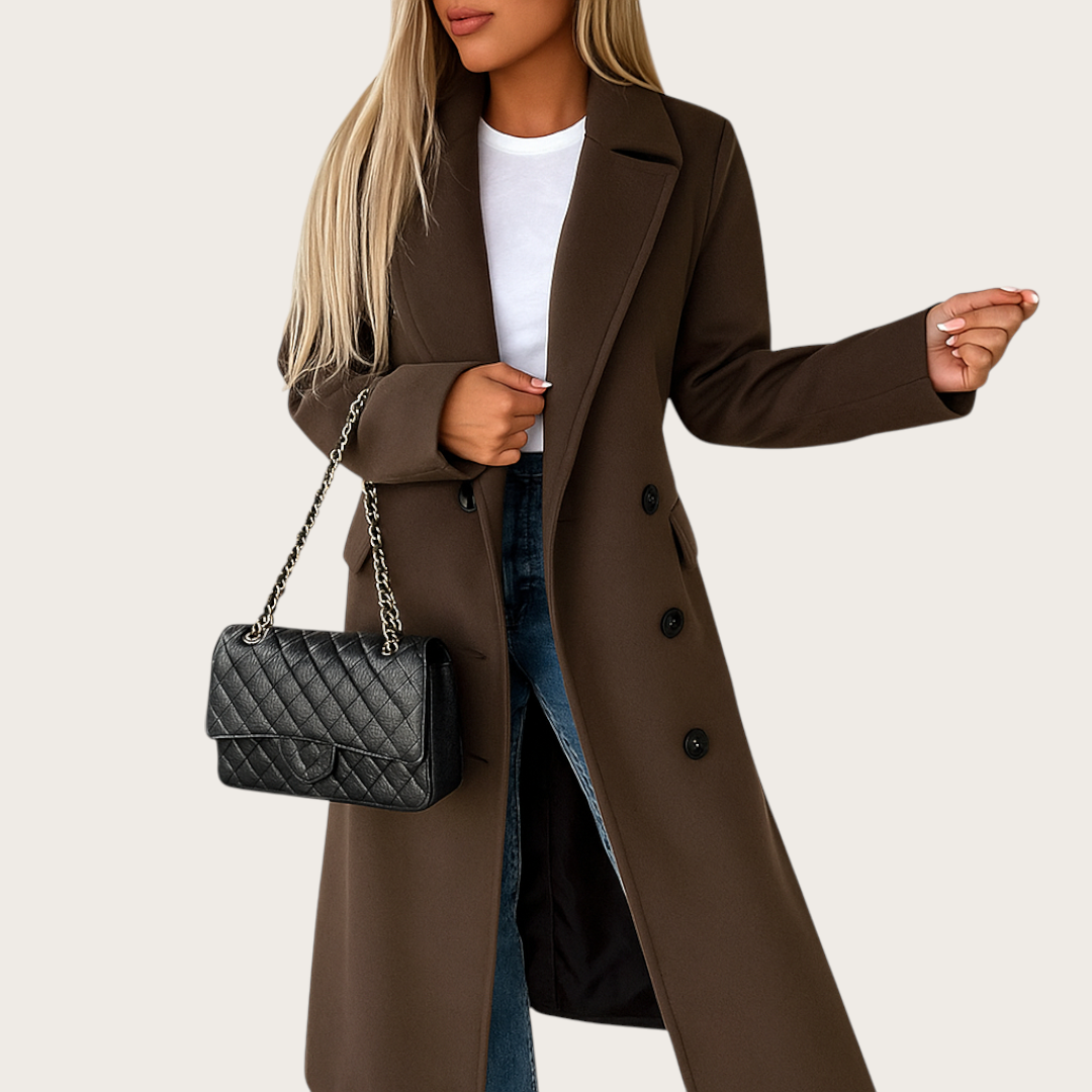 Długi płaszcz zimowy dla kobiet