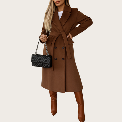 Długi płaszcz zimowy dla kobiet