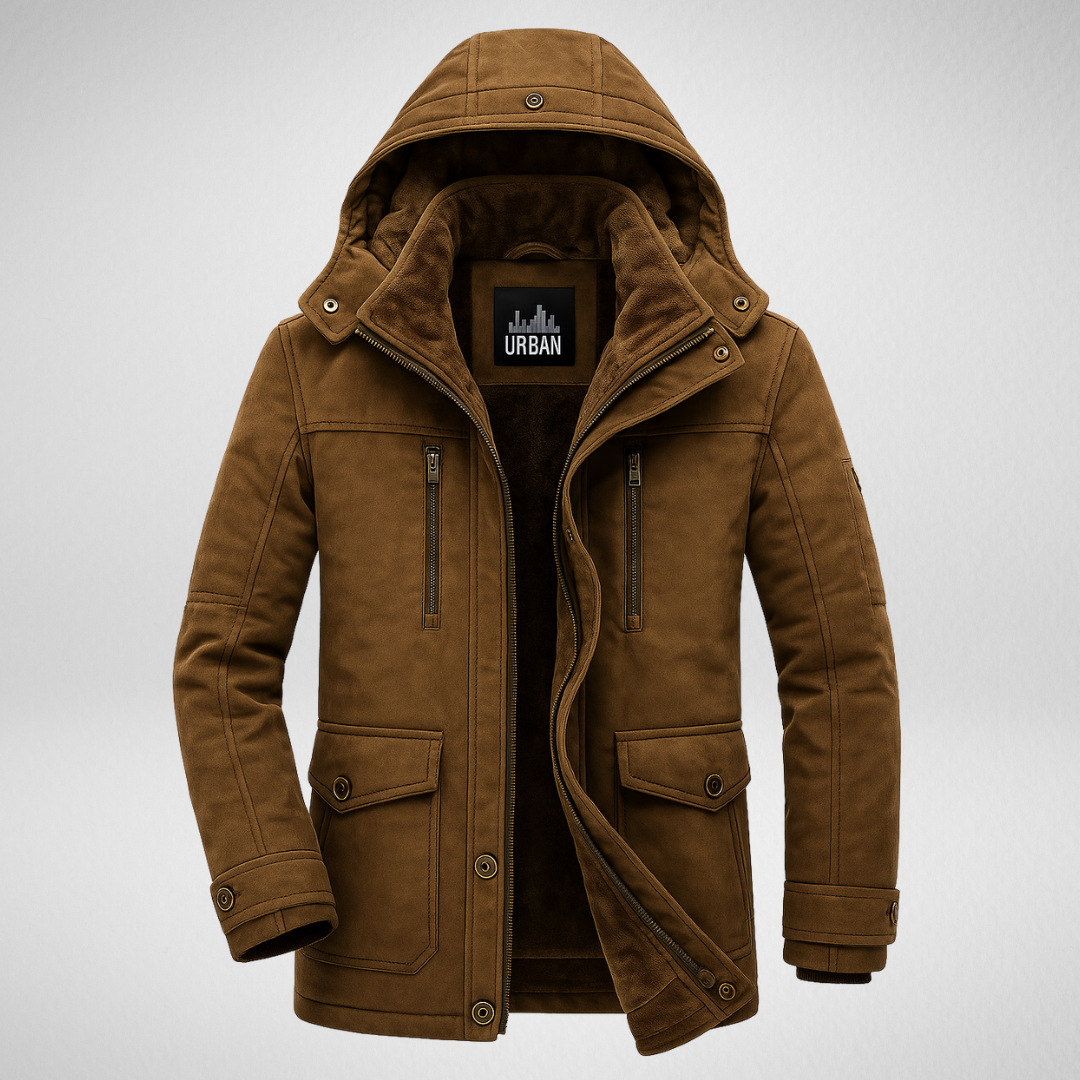 Męska kurtka zimowa z kapturem