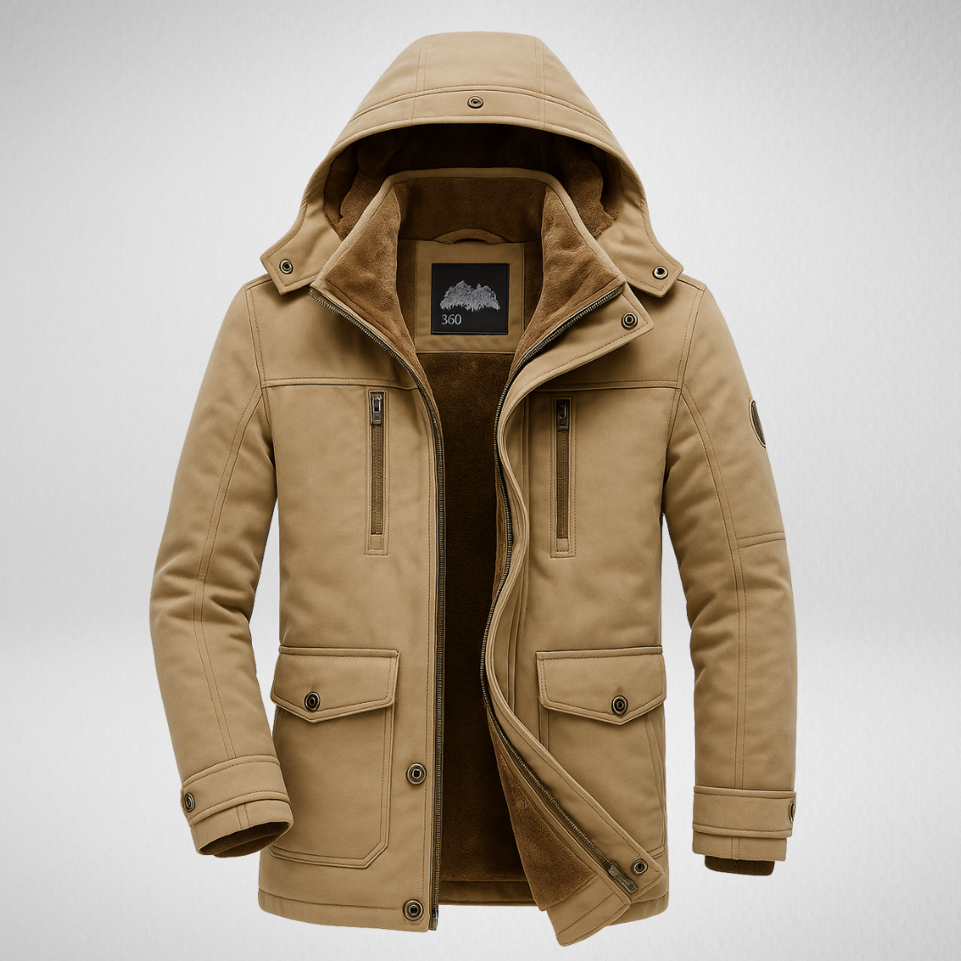 Męska kurtka zimowa z kapturem