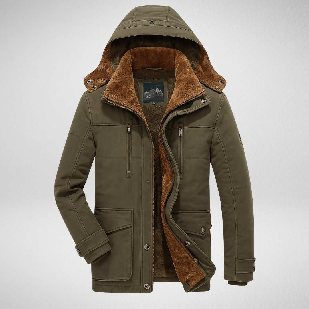 Męska kurtka zimowa z kapturem