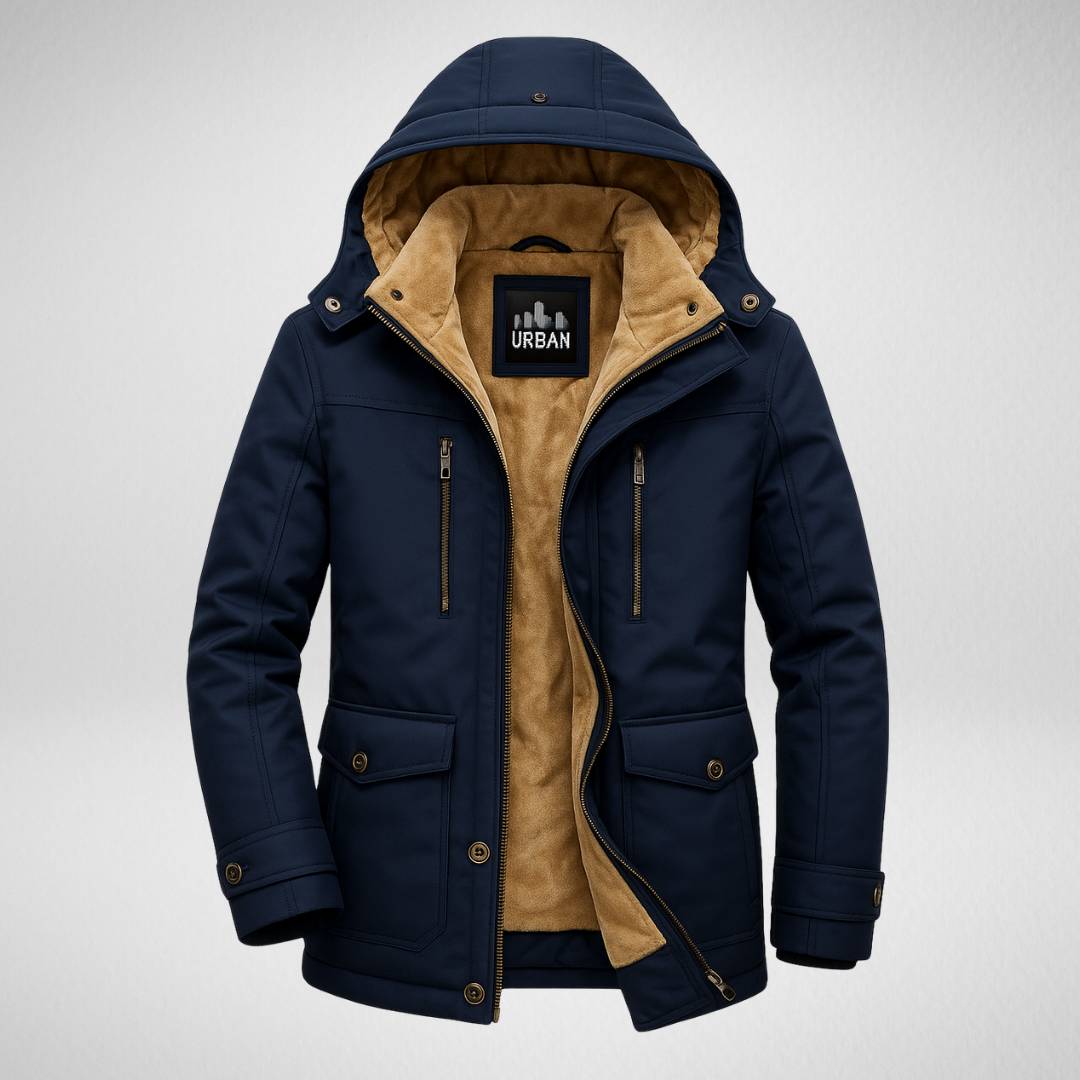 Męska kurtka zimowa z kapturem