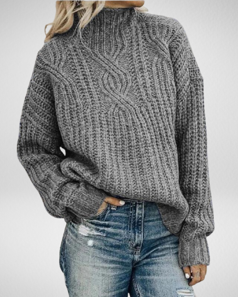 Długi sweter damski Minimalist