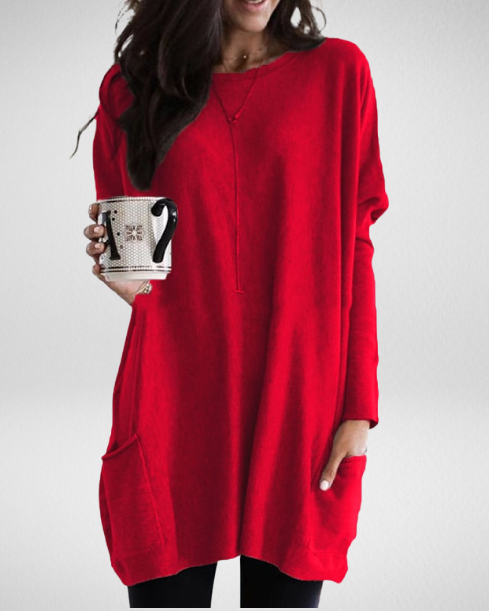 Długi sweter damski Sabina