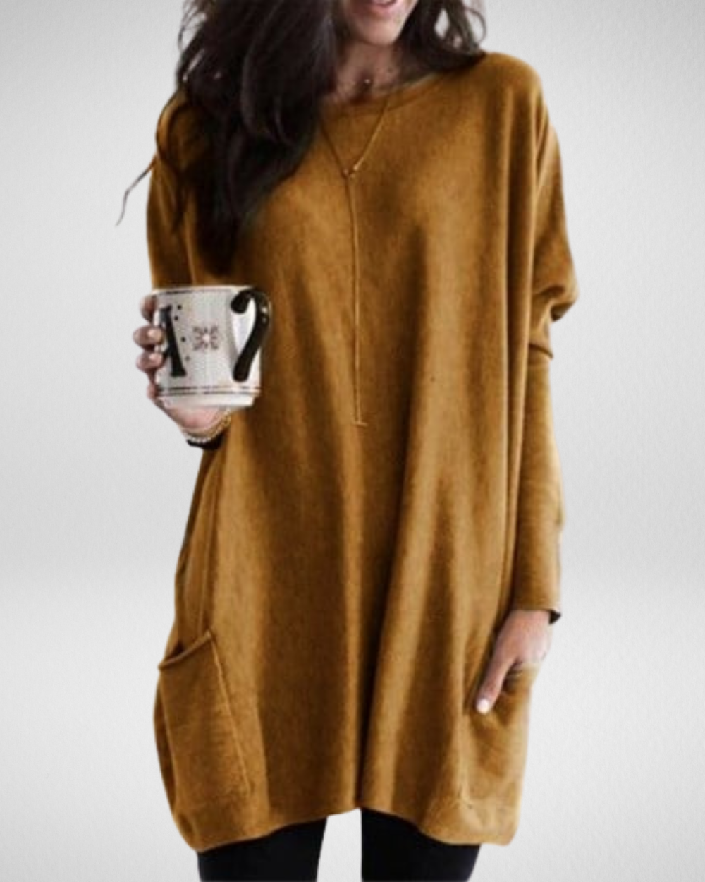 Długi sweter damski Sabina