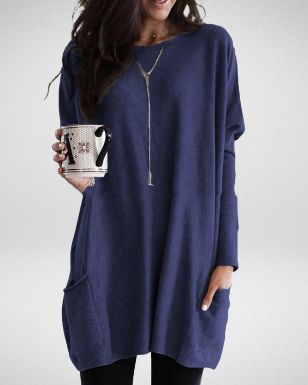 Długi sweter damski Sabina