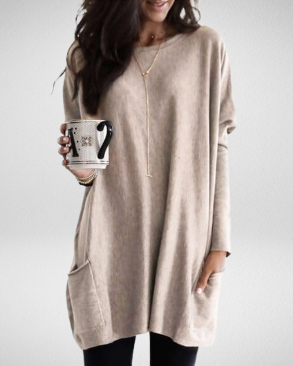 Długi sweter damski Sabina