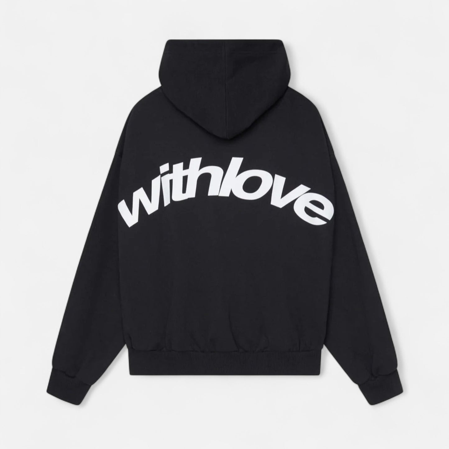 Bluza damska z kapturem | Minimalistyczny haft „With Love”